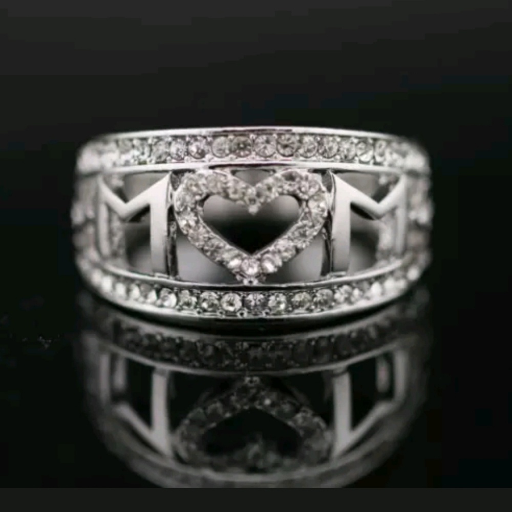 ♡MOM Sterling Silver White Sapphire Rings ♡